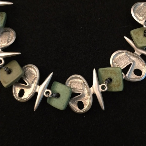 BICHE DE BERE PARIS Vintage Art Collar Statement Necklace 18” - Picture 8 of 10